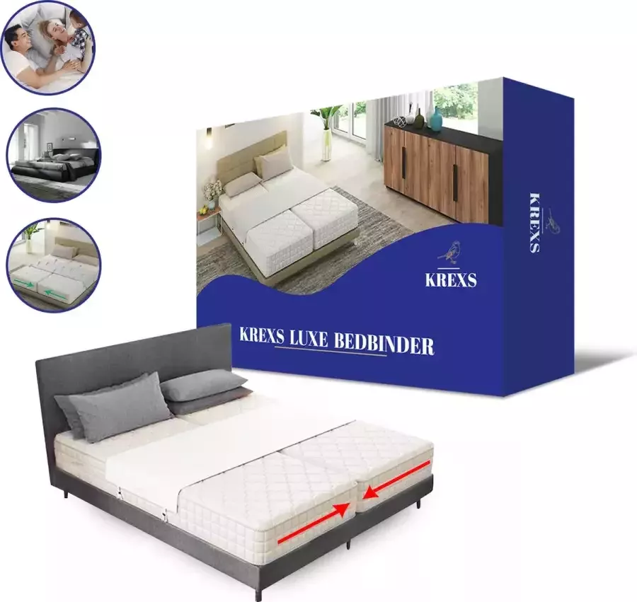 Krexs Matraswig Bedbinder – Matraswiggen – Liefdesbrug Matras Binder – Tot 260 CM