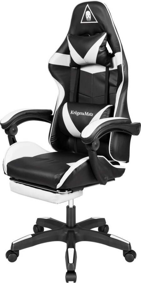 Krüger&Matz GX-150 game stoel gaming chair gamingstoel zwart wit
