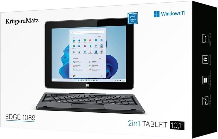 Kruger & Matz Tablet KM1089 10 1 Intel Celeron N4020 8 GB RAM 128 GB Zwart