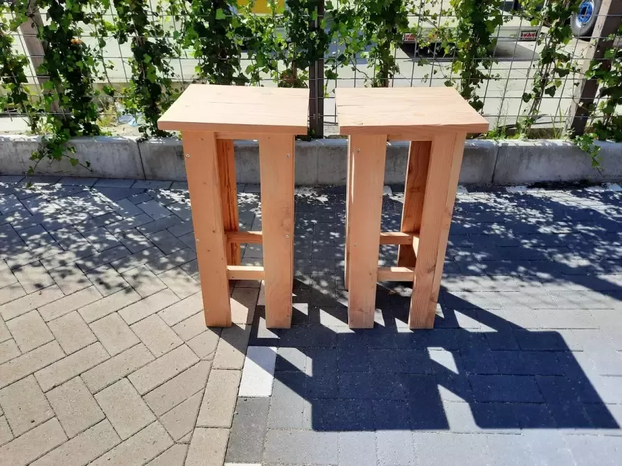 KSM-Steigerhout 2 stuks barkruk Easy van Douglas hout voor bij een bar tafel sta tafel