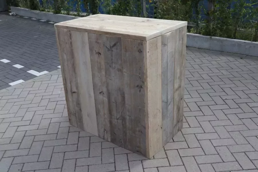 KSM-Steigerhout Balie “Roma basic” van Gebruikt steigerhout – Steigerhouten bar – Toog van hout – 100cm