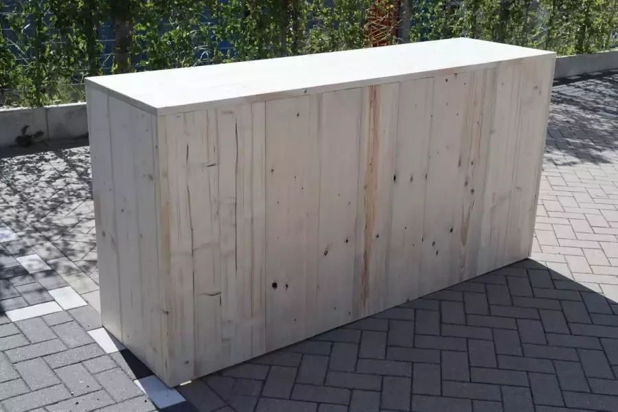 KSM-Steigerhout Balie “Roma basic” van nieuw steigerhout – Steigerhouten bar – Toog van hout – 200cm