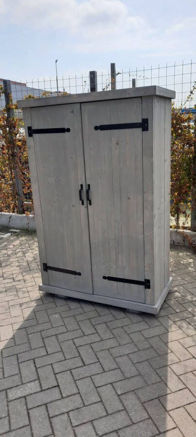 KSM-Steigerhout Kledingkast ''Brocante'' van Grey Wash steigerhout 120x180cm