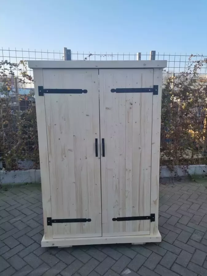 KSM-Steigerhout Kledingkast ''Brocante'' van Nieuw Blank steigerhout 210x140cm