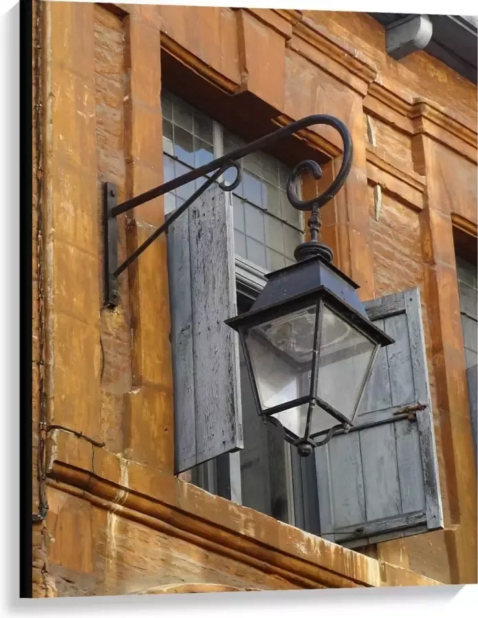 KuijsFotoprint Canvas Lamp aan de Buitenkant van Huis 75x100cm Foto op Canvas Schilderij (Wanddecoratie op Canvas)