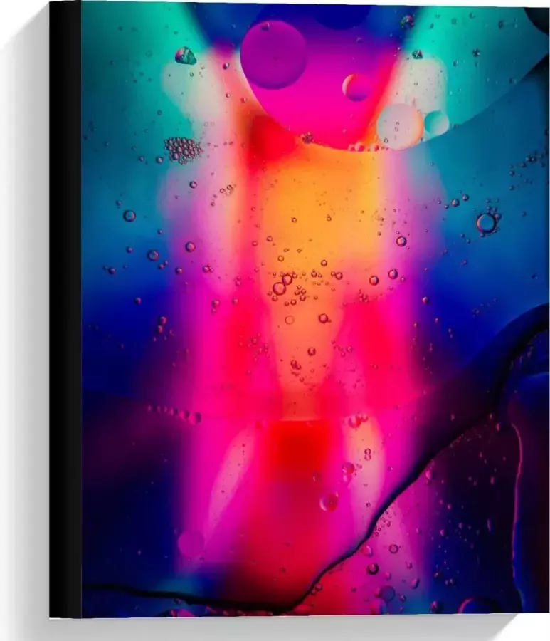 KuijsFotoprint Canvas Oranje Roze Paarse Lampen 30x40cm Foto op Canvas Schilderij (Wanddecoratie op Canvas)