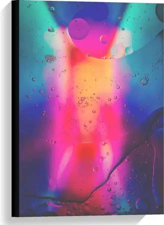 KuijsFotoprint Canvas Oranje Roze Paarse Lampen 40x60cm Foto op Canvas Schilderij (Wanddecoratie op Canvas)