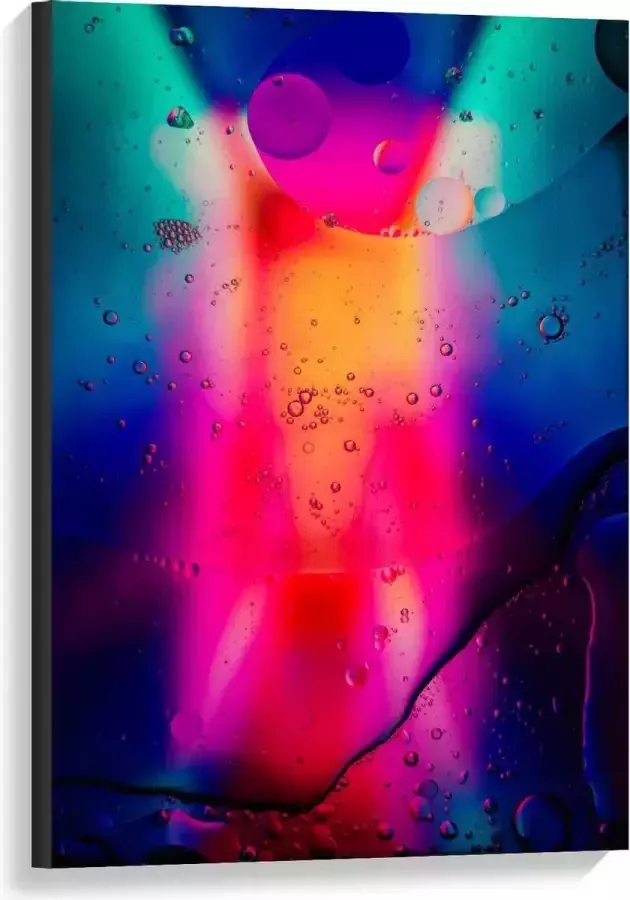 KuijsFotoprint Canvas Oranje Roze Paarse Lampen 60x90cm Foto op Canvas Schilderij (Wanddecoratie op Canvas)