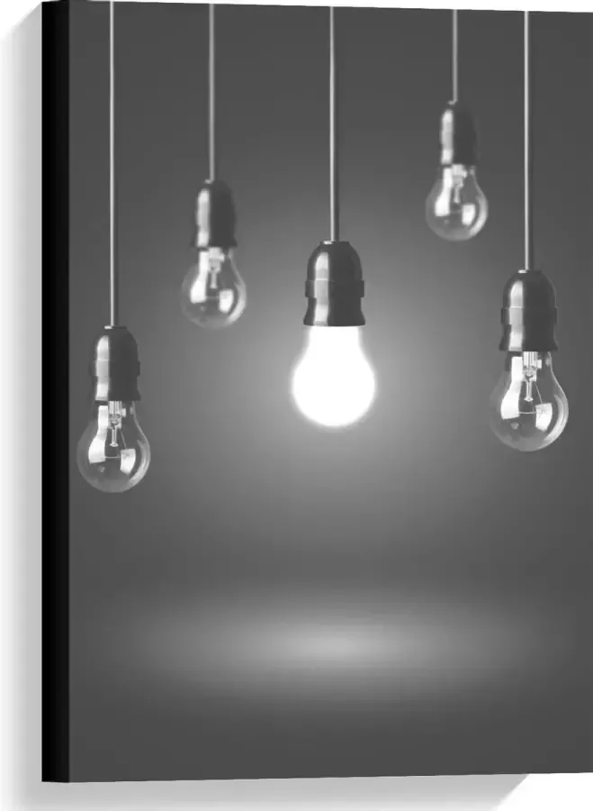 KuijsFotoprint Canvas Zwevende Lampen 40x60cm Foto op Canvas Schilderij (Wanddecoratie op Canvas)