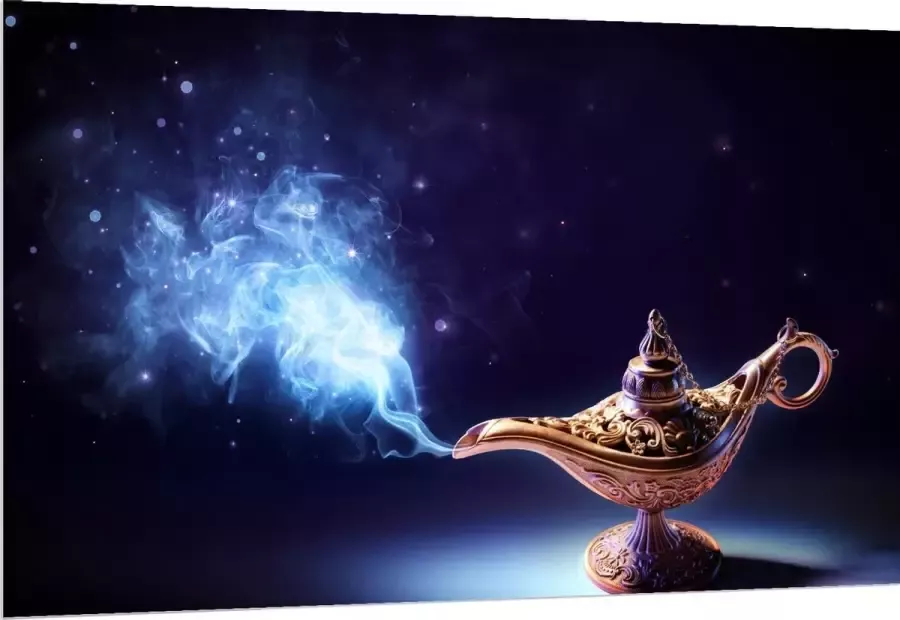 KuijsFotoprint Dibond Foto van Wonder Lamp 150x100cm Foto op Aluminium (Met Ophangsysteem)