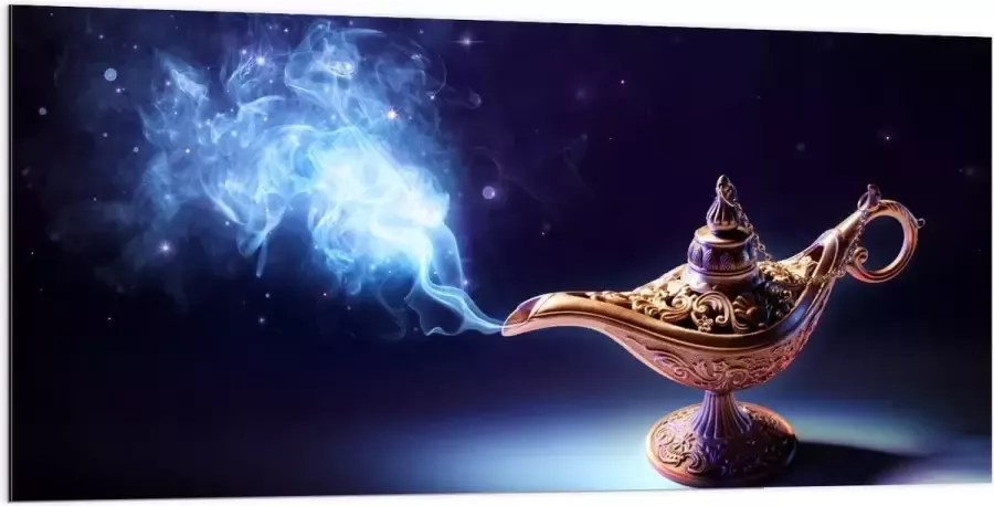 KuijsFotoprint Dibond Foto van Wonder Lamp 200x100cm Foto op Aluminium (Met Ophangsysteem)