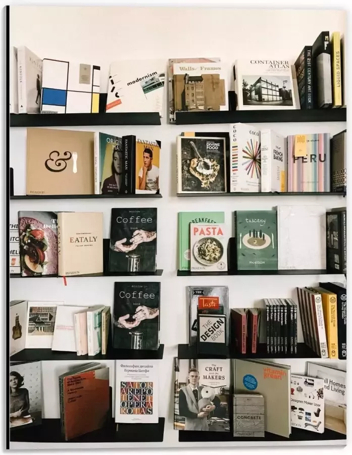KuijsFotoprint Dibond Open Boekenkast 30x40cm Foto op Aluminium (Met Ophangsysteem)