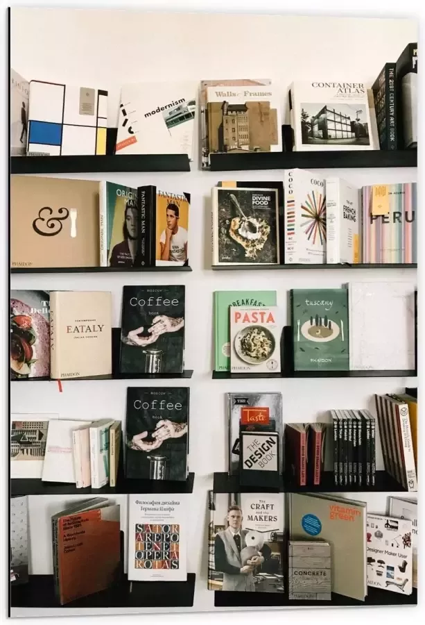 KuijsFotoprint Dibond Open Boekenkast 60x90cm Foto op Aluminium (Met Ophangsysteem)