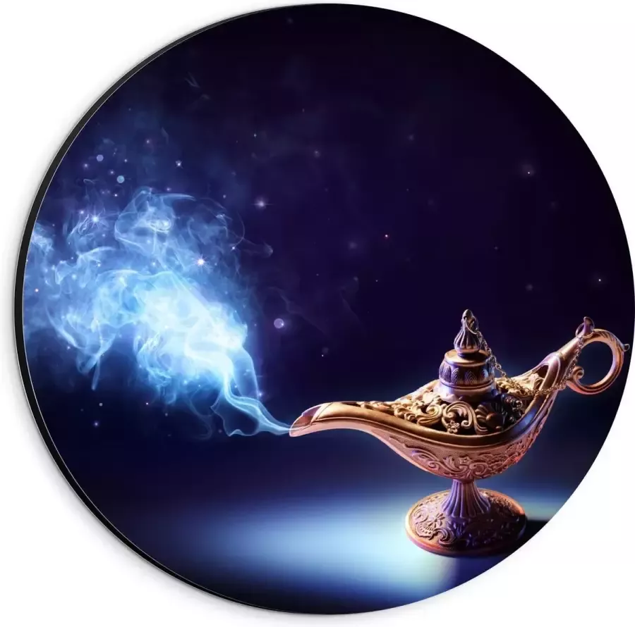 KuijsFotoprint Dibond Wandcirkel Foto van Wonder Lamp 20x20cm Foto op Aluminium Wandcirkel (met ophangsysteem)