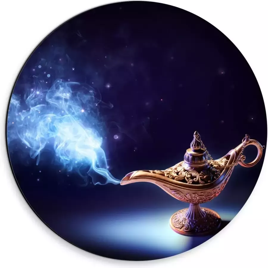 KuijsFotoprint Dibond Wandcirkel Foto van Wonder Lamp 30x30cm Foto op Aluminium Wandcirkel (met ophangsysteem)