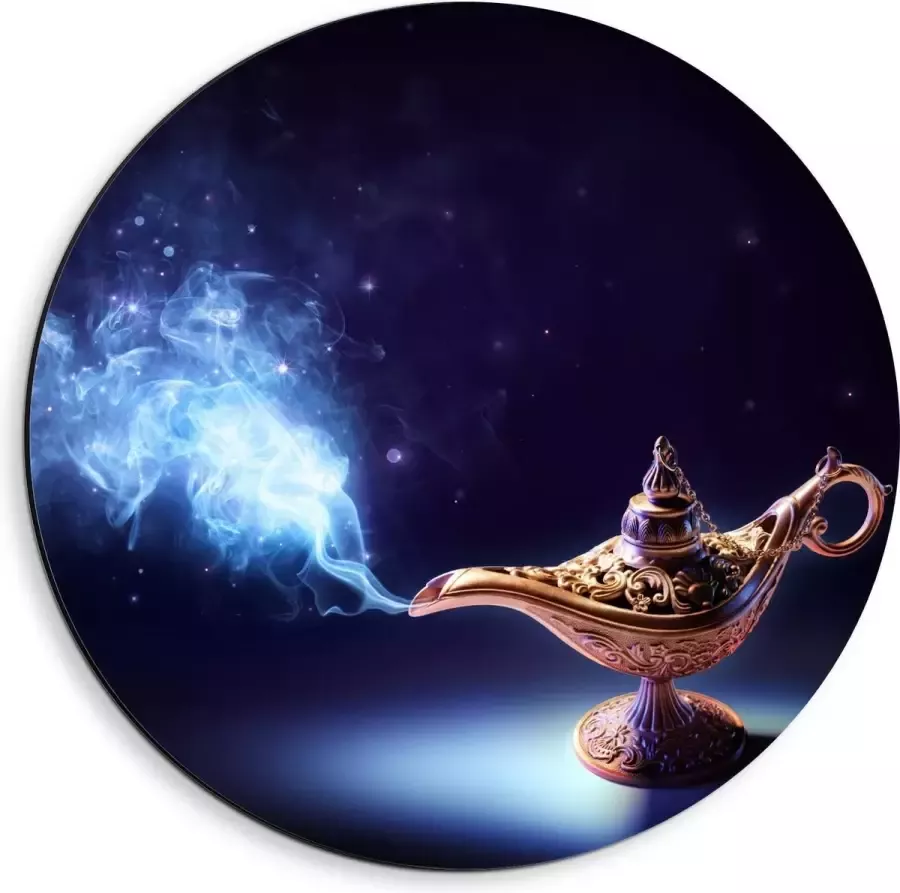 KuijsFotoprint Dibond Wandcirkel Foto van Wonder Lamp 40x40cm Foto op Aluminium Wandcirkel (met ophangsysteem)