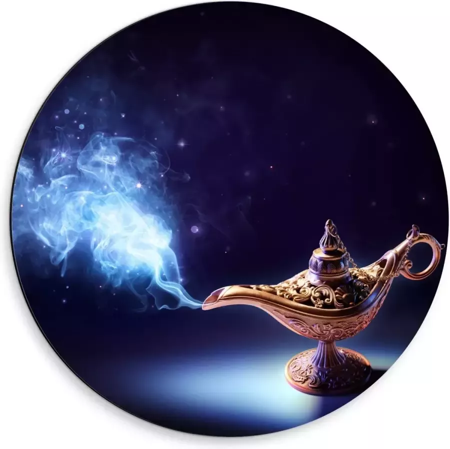 KuijsFotoprint Dibond Wandcirkel Foto van Wonder Lamp 50x50cm Foto op Aluminium Wandcirkel (met ophangsysteem)