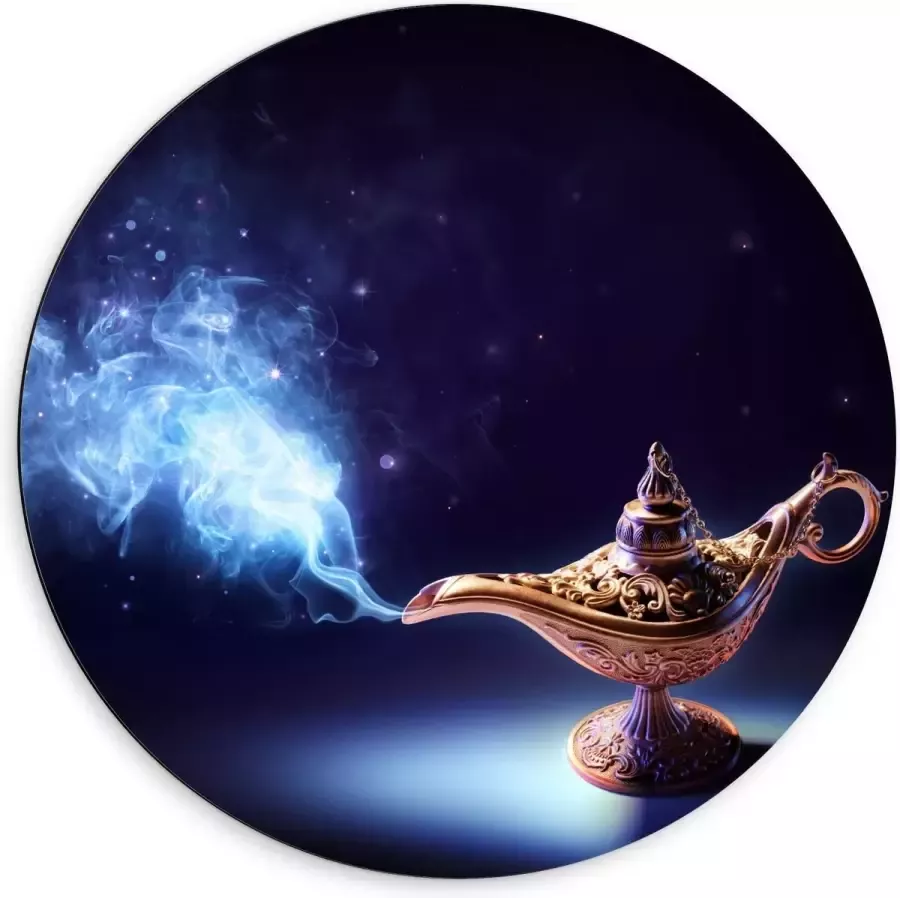 KuijsFotoprint Dibond Wandcirkel Foto van Wonder Lamp 60x60cm Foto op Aluminium Wandcirkel (met ophangsysteem)