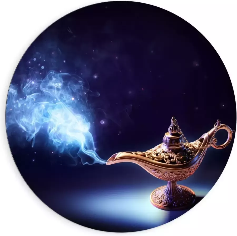 KuijsFotoprint Dibond Wandcirkel Foto van Wonder Lamp 90x90cm Foto op Aluminium Wandcirkel (met ophangsysteem)