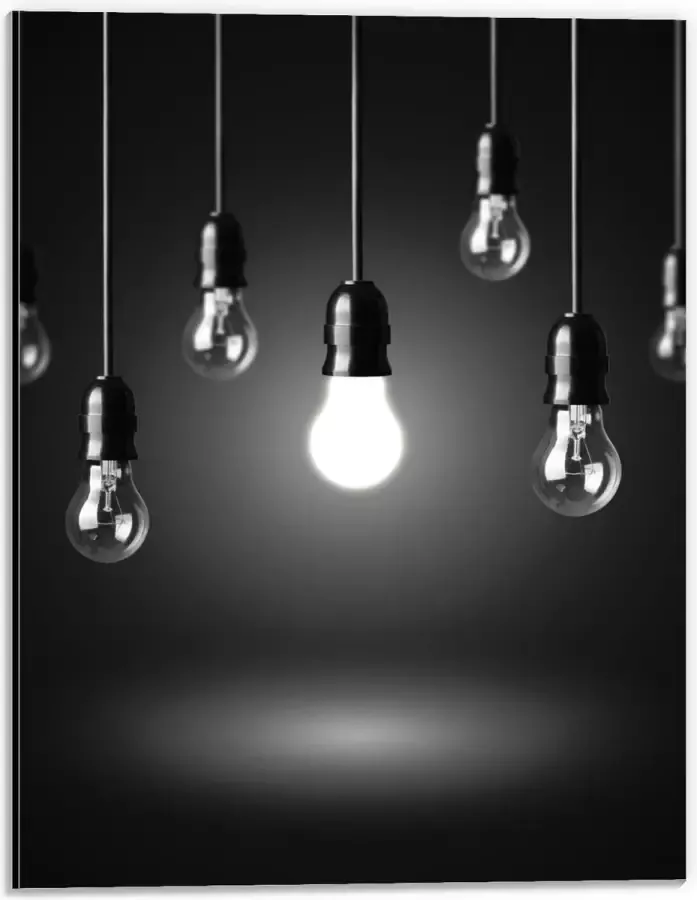 KuijsFotoprint Dibond Zwevende Lampen 30x40cm Foto op Aluminium (Met Ophangsysteem)