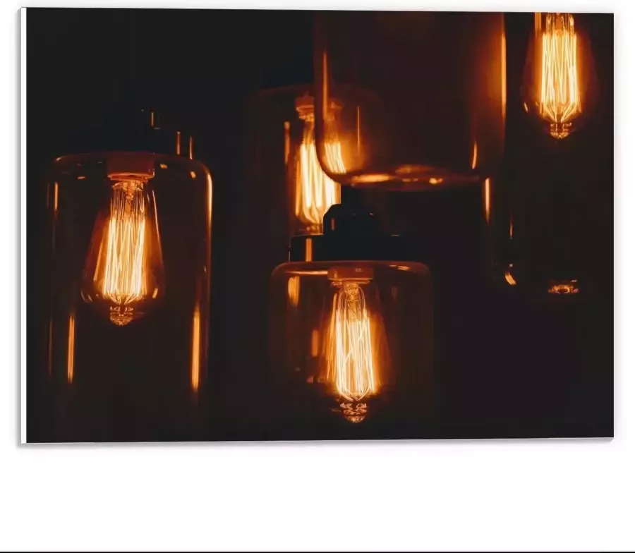 KuijsFotoprint Forex Hangende Lampen in Glazen Potten 40x30cm Foto op Forex