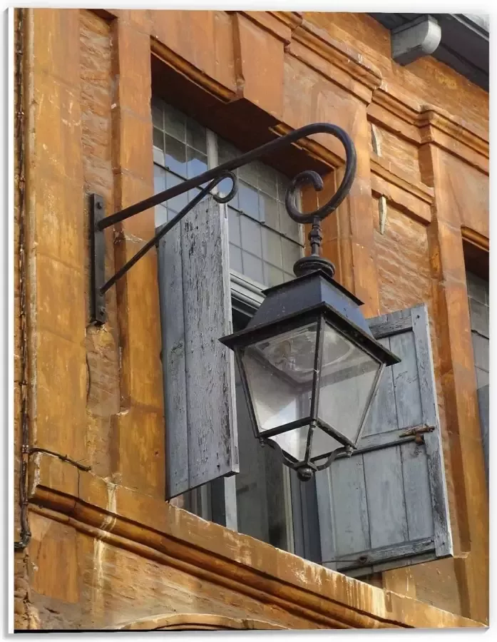 KuijsFotoprint Forex Lamp aan de Buitenkant van Huis 30x40cm Foto op Forex