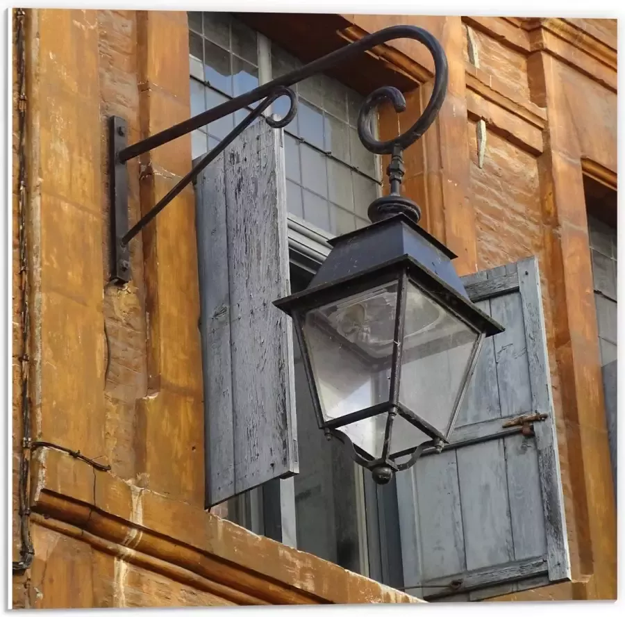 KuijsFotoprint Forex Lamp aan de Buitenkant van Huis 50x50cm Foto op Forex
