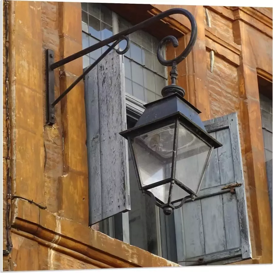 KuijsFotoprint Forex Lamp aan de Buitenkant van Huis 80x80cm Foto op Forex