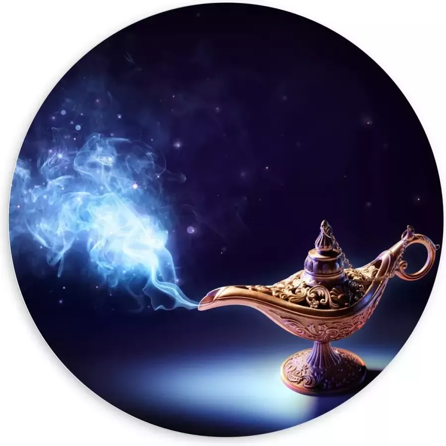 KuijsFotoprint Forex Wandcirkel Foto van Wonder Lamp 100x100cm Foto op Wandcirkel (met ophangsysteem)