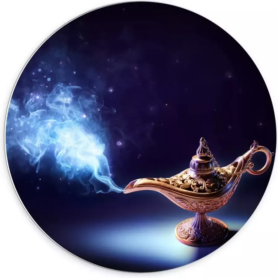 KuijsFotoprint Forex Wandcirkel Foto van Wonder Lamp 70x70cm Foto op Wandcirkel (met ophangsysteem)