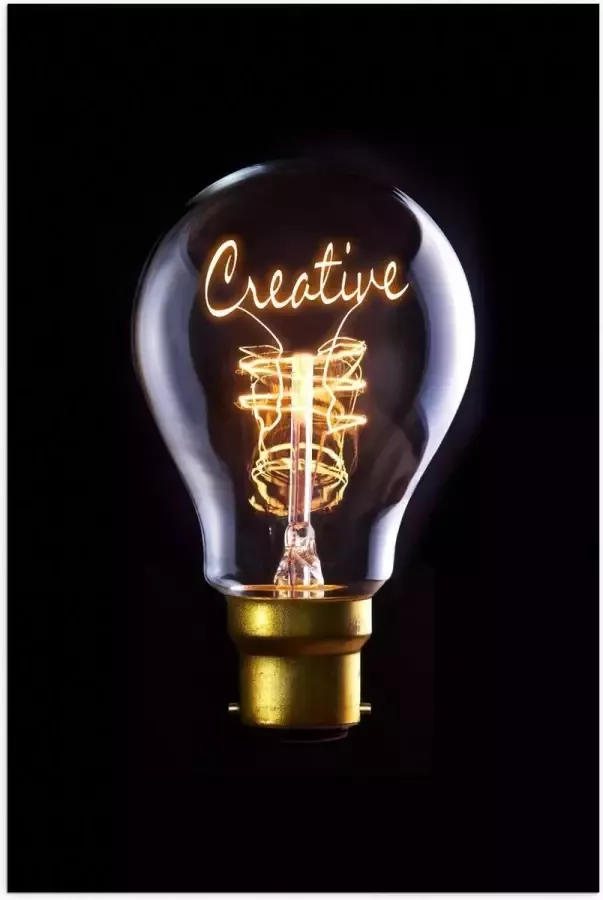 KuijsFotoprint Poster – Foto van Creative Lamp 60x90cm Foto op Posterpapier