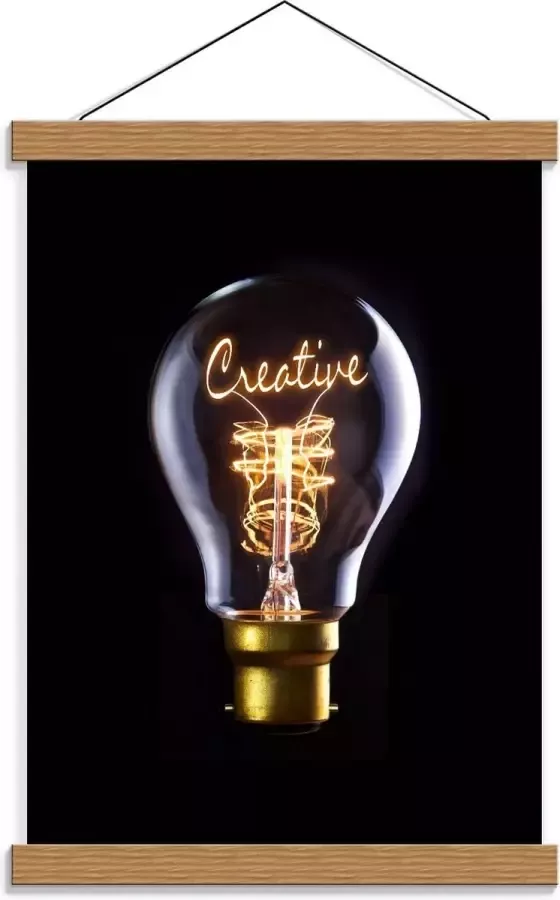 KuijsFotoprint Schoolplaat – Foto van Creative Lamp 30x40cm Foto op Textielposter (Wanddecoratie op Schoolplaat)