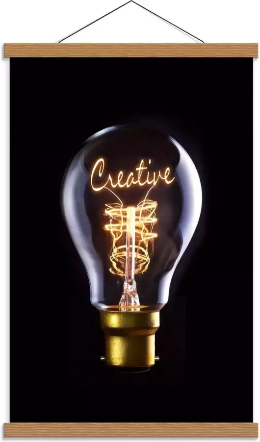 KuijsFotoprint Schoolplaat – Foto van Creative Lamp 40x60cm Foto op Textielposter (Wanddecoratie op Schoolplaat)