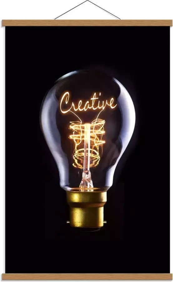 KuijsFotoprint Schoolplaat – Foto van Creative Lamp 60x90cm Foto op Textielposter (Wanddecoratie op Schoolplaat)