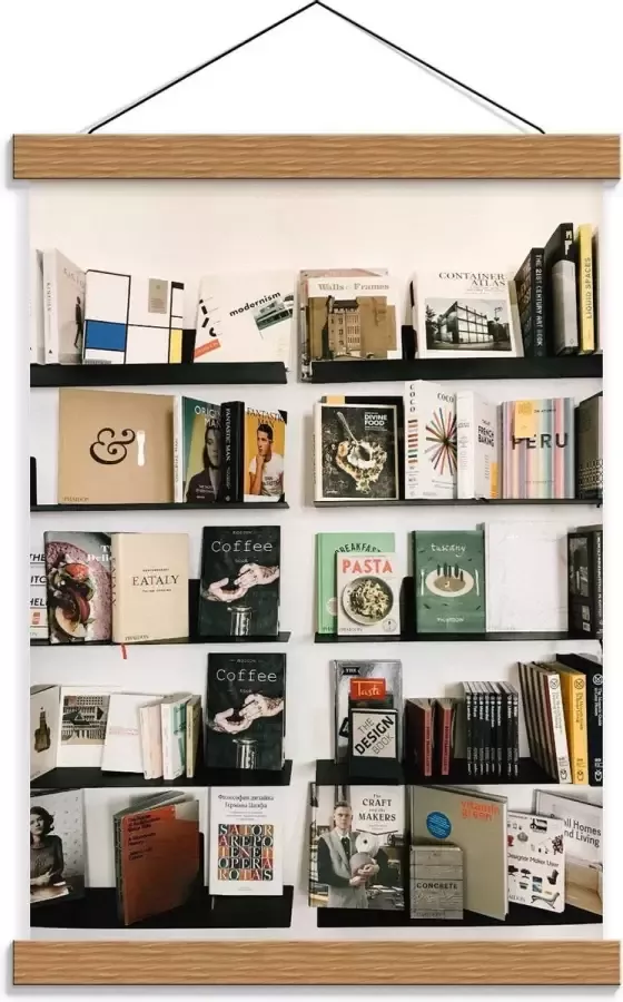 KuijsFotoprint Schoolplaat – Open Boekenkast 30x40cm Foto op Textielposter (Wanddecoratie op Schoolplaat)