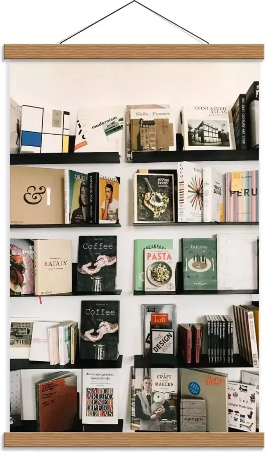 KuijsFotoprint Schoolplaat – Open Boekenkast 40x60cm Foto op Textielposter (Wanddecoratie op Schoolplaat)