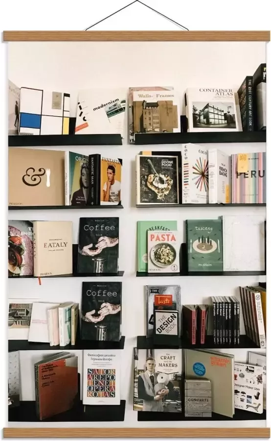 KuijsFotoprint Schoolplaat – Open Boekenkast 60x90cm Foto op Textielposter (Wanddecoratie op Schoolplaat)