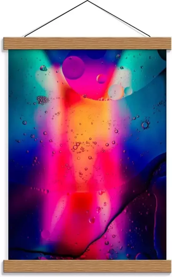 KuijsFotoprint Schoolplaat – Oranje Roze Paarse Lampen 30x40cm Foto op Textielposter (Wanddecoratie op Schoolplaat)