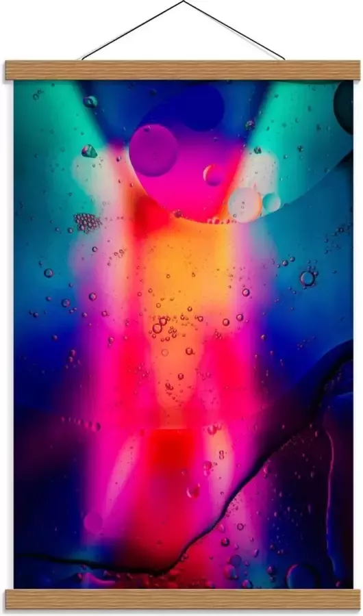 KuijsFotoprint Schoolplaat – Oranje Roze Paarse Lampen 40x60cm Foto op Textielposter (Wanddecoratie op Schoolplaat)