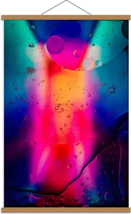 KuijsFotoprint Schoolplaat – Oranje Roze Paarse Lampen 60x90cm Foto op Textielposter (Wanddecoratie op Schoolplaat)