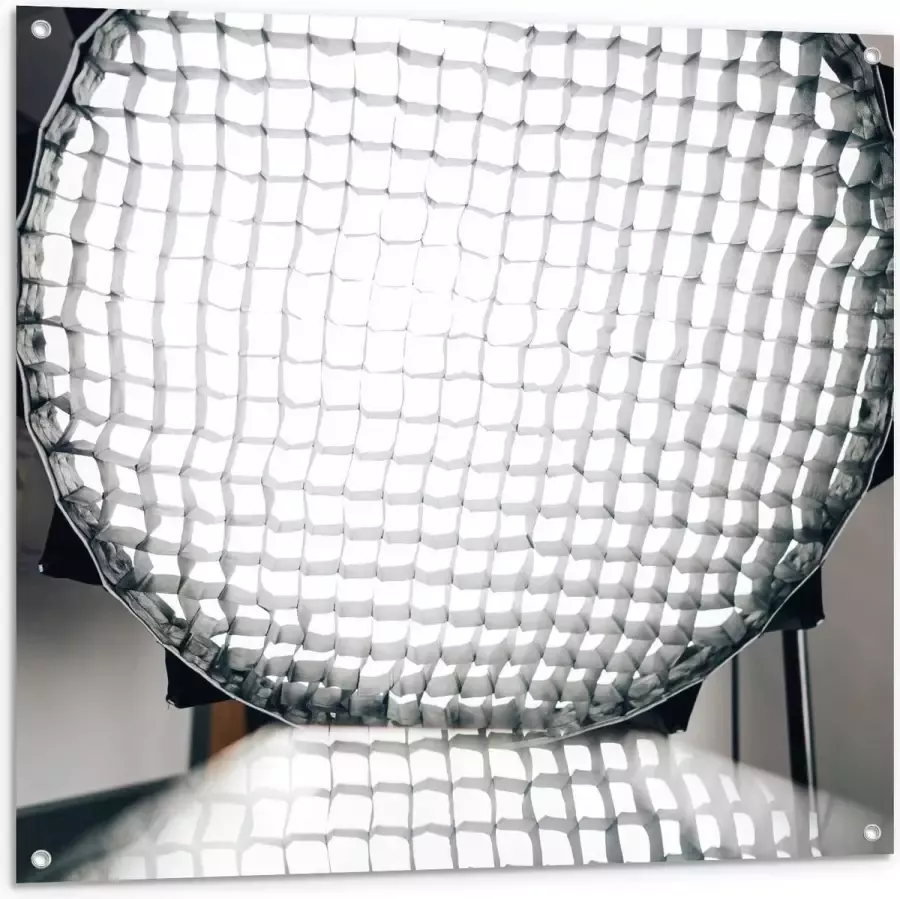 KuijsFotoprint Tuinposter – Grote Professionele Lamp 100x100cm Foto op Tuinposter (wanddecoratie voor buiten en binnen)