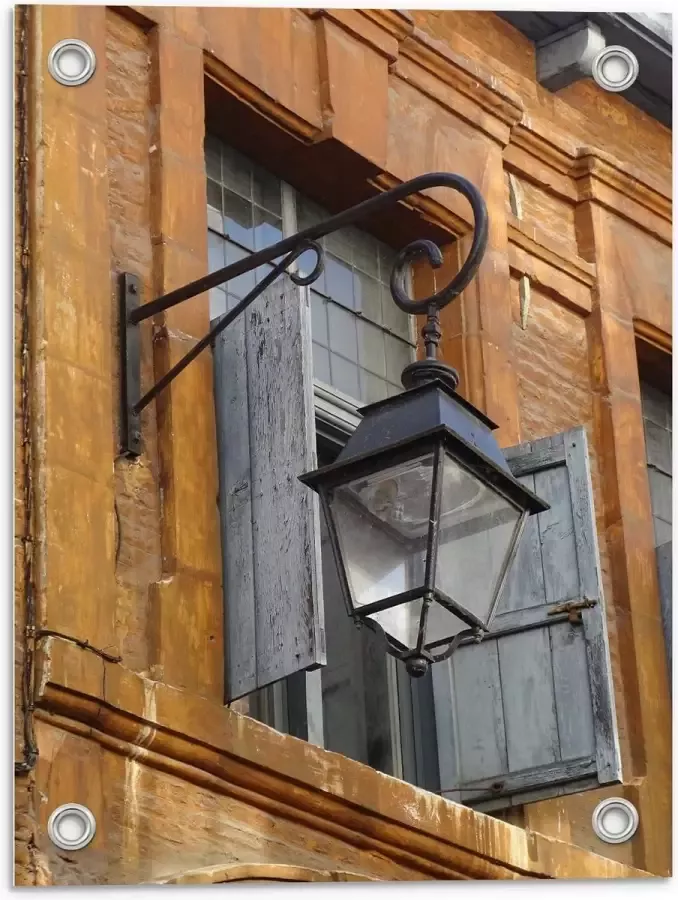 KuijsFotoprint Tuinposter – Lamp aan de Buitenkant van Huis 30x40cm Foto op Tuinposter (wanddecoratie voor buiten en binnen)