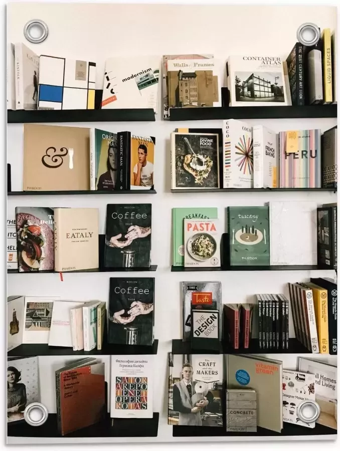 KuijsFotoprint Tuinposter – Open Boekenkast 30x40cm Foto op Tuinposter (wanddecoratie voor buiten en binnen)