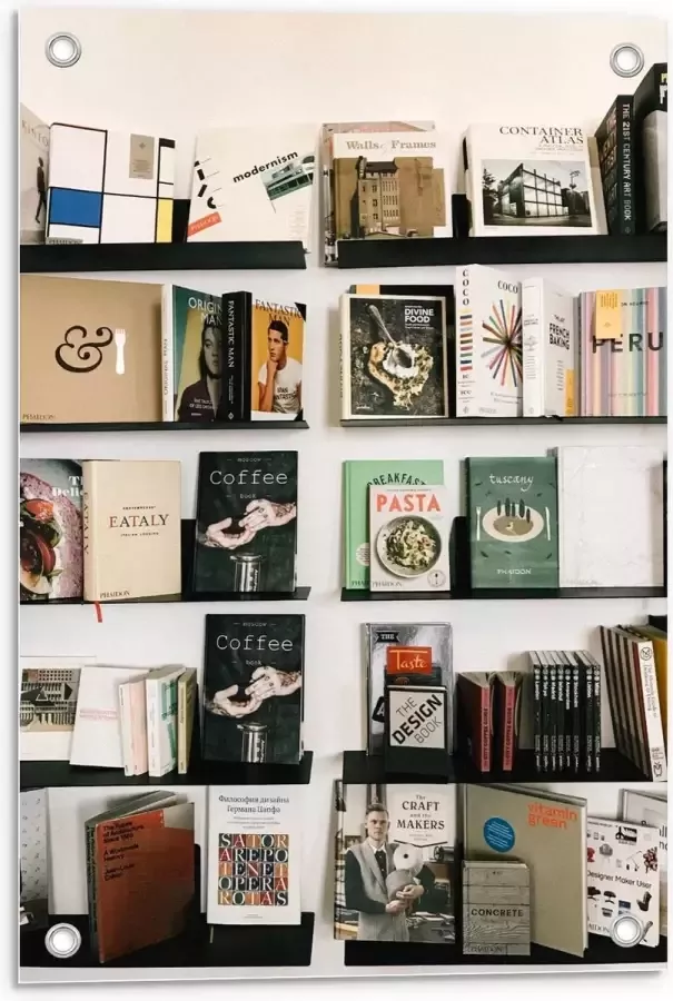 KuijsFotoprint Tuinposter – Open Boekenkast 40x60cm Foto op Tuinposter (wanddecoratie voor buiten en binnen)