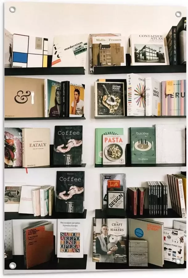 KuijsFotoprint Tuinposter – Open Boekenkast 60x90cm Foto op Tuinposter (wanddecoratie voor buiten en binnen)