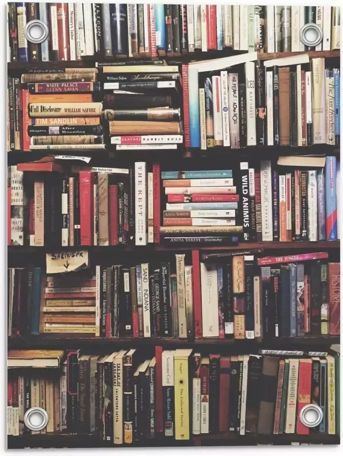 KuijsFotoprint Tuinposter – Oude Boekenkast 30x40cm Foto op Tuinposter (wanddecoratie voor buiten en binnen)