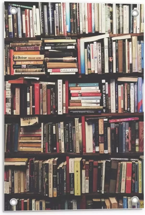 KuijsFotoprint Tuinposter – Oude Boekenkast 40x60cm Foto op Tuinposter (wanddecoratie voor buiten en binnen)