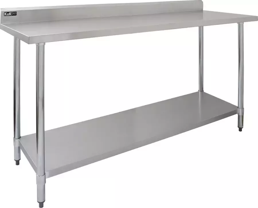 KuKoo Commercial Stainless Steel Catering Table 6ft Wide