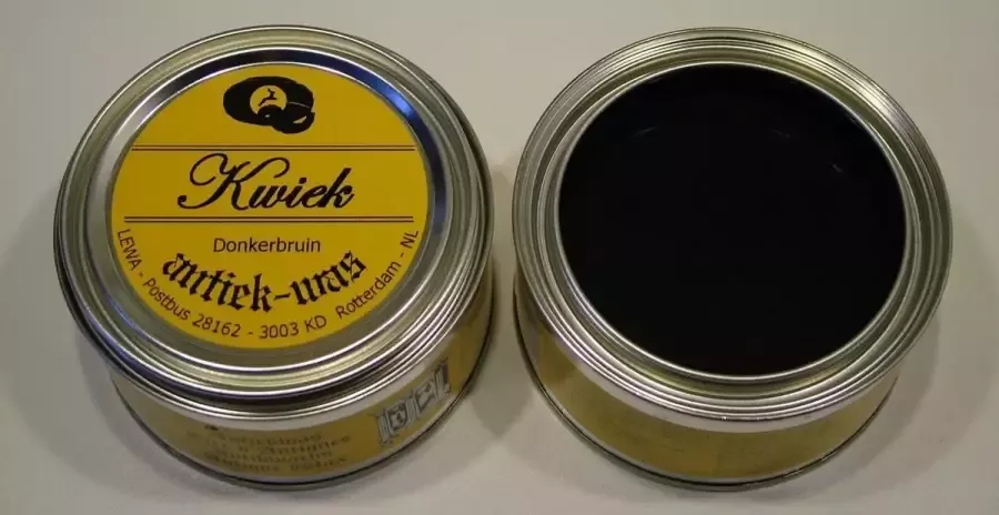 Kwiek antiekwas DONKER BRUIN antiek meubel was blik meubelwas donkerbruin