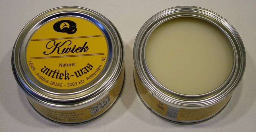 Kwiek antiekwas LICHTBRUIN de echte onderhoudswas volgens oudhollands recept 375 ml makkelijk in gebruik meubel antiek meubelwas bijenwas boenwas terpentijnwas De Enige Echte was - Foto 1